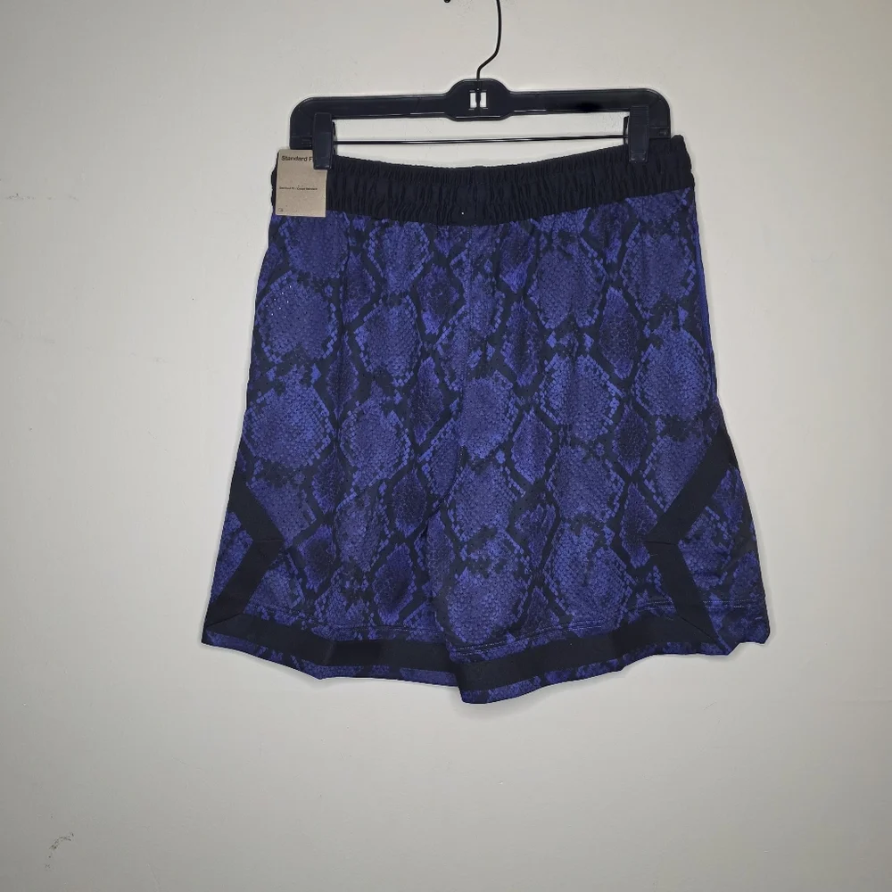 Nike Jordan Mens Dri-FIT Purple Black Snakepeint Mesh Diamond Shorts Size Medium - Picture 3 of 10